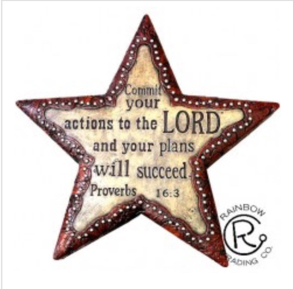 Commit Your Actions to the Lord Star Decor