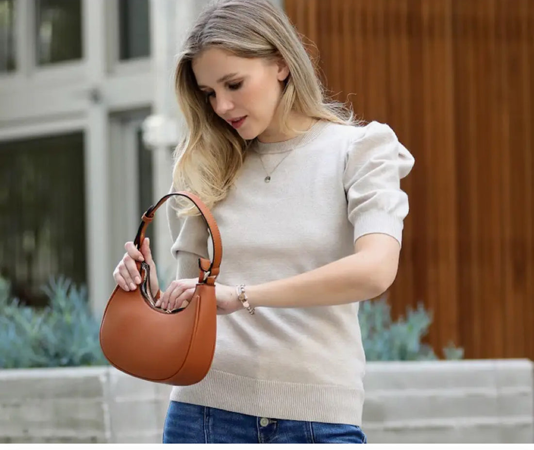 Viscose Puff Short Sleeve Sweater