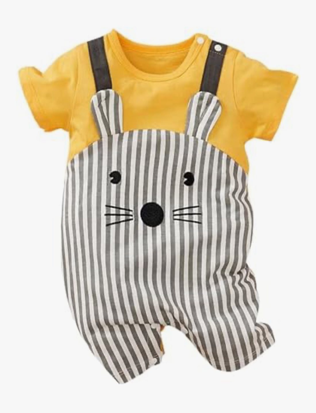 Baby Jumpsuit, Cartoon Mouse Print