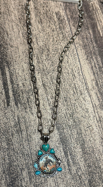 Let ‘er Buck Pendant Necklace
