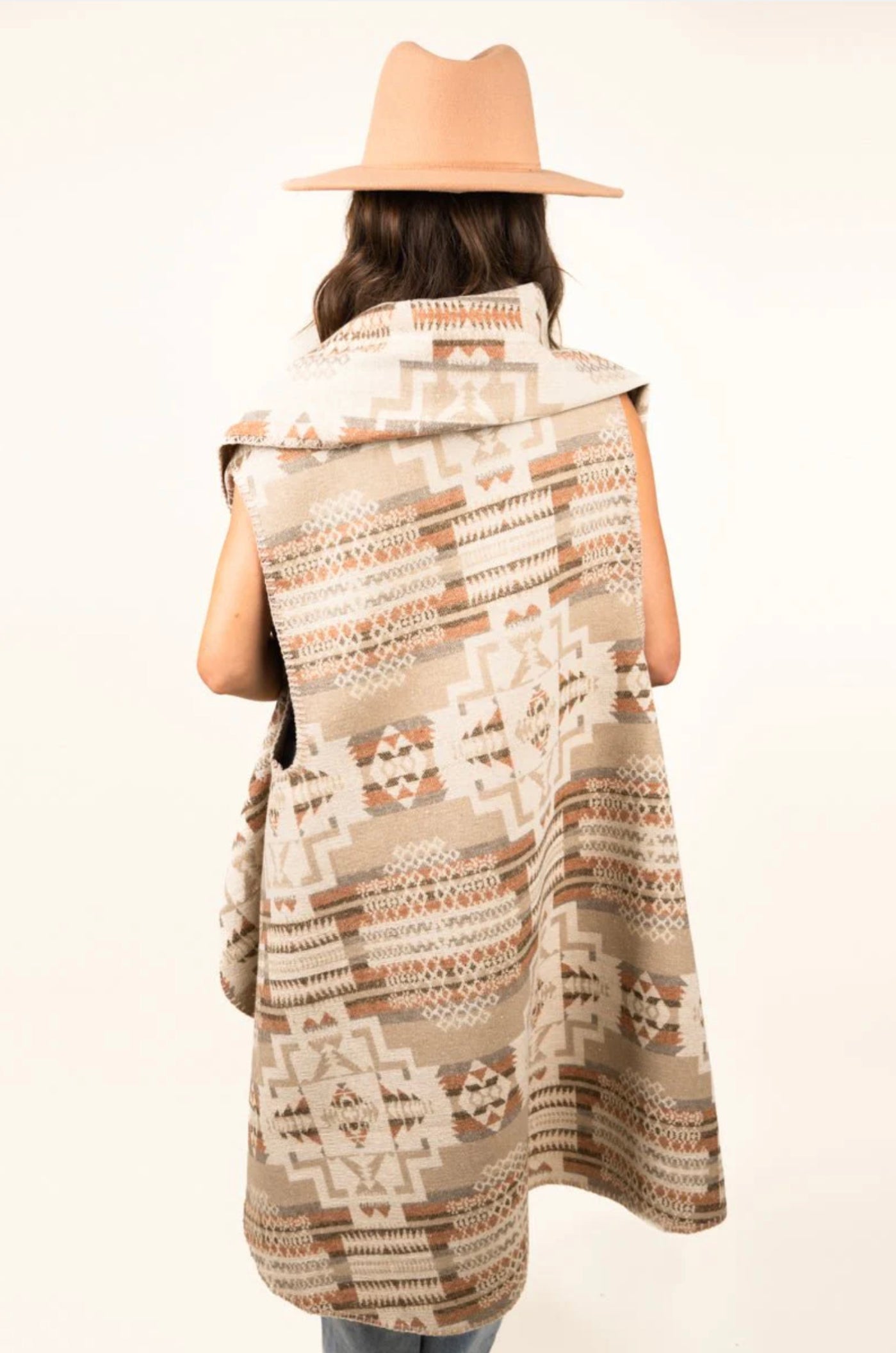 L.I.B New York Aztec Poncho Vest