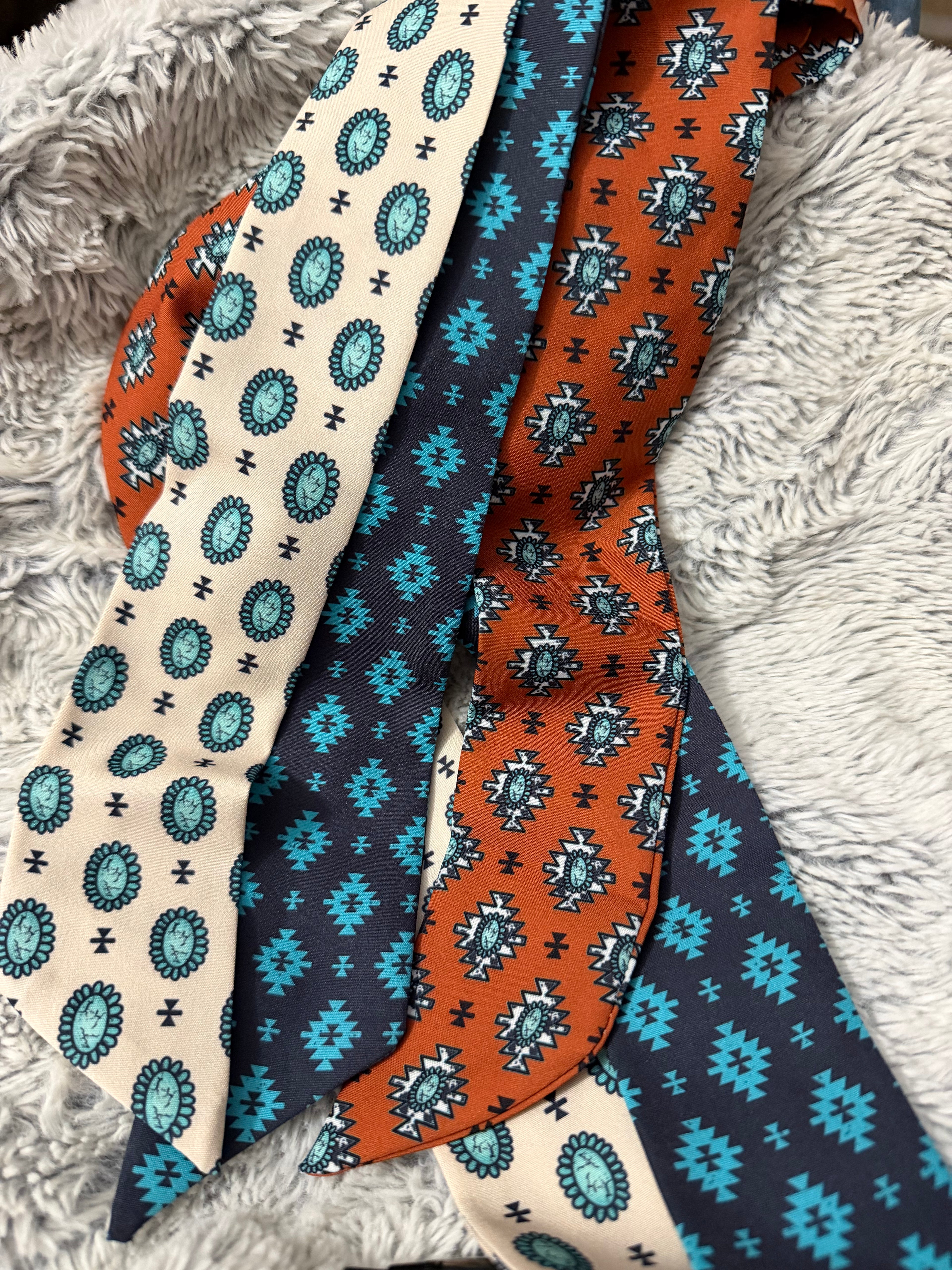 Western Scarves for Women, Multifunctional (Headbands, Bags, Neck, Hair)
