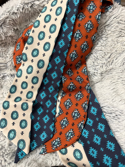 Western Scarves for Women, Multifunctional (Headbands, Bags, Neck, Hair)
