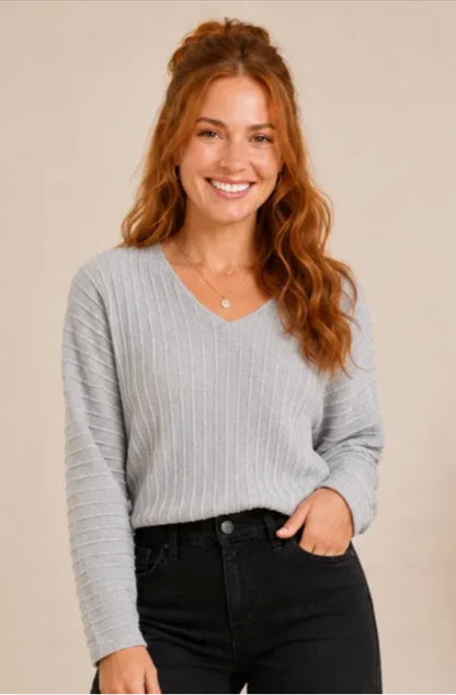 Lurex V-Neck Sweater
