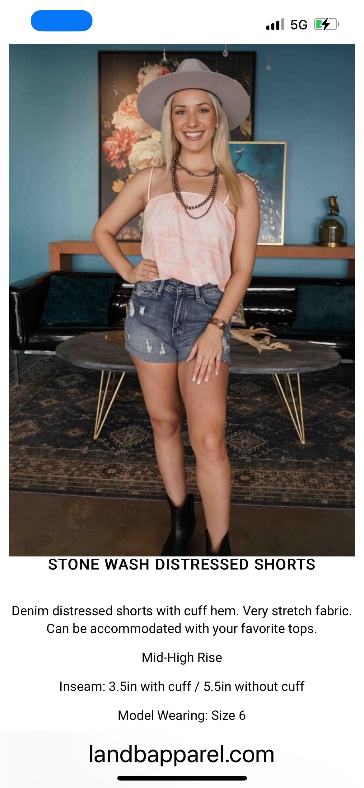 Womens Lucky and Blessed Stone Wash Distressed Denim Shorts