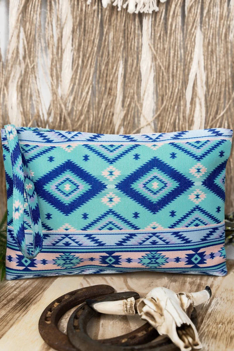 Women’s Aztec Style Wristlet Pouch