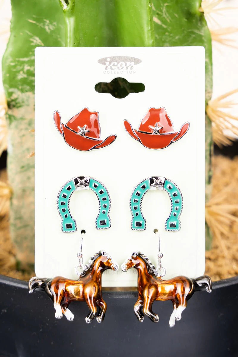 Round Them Up 3Piece Earring Set