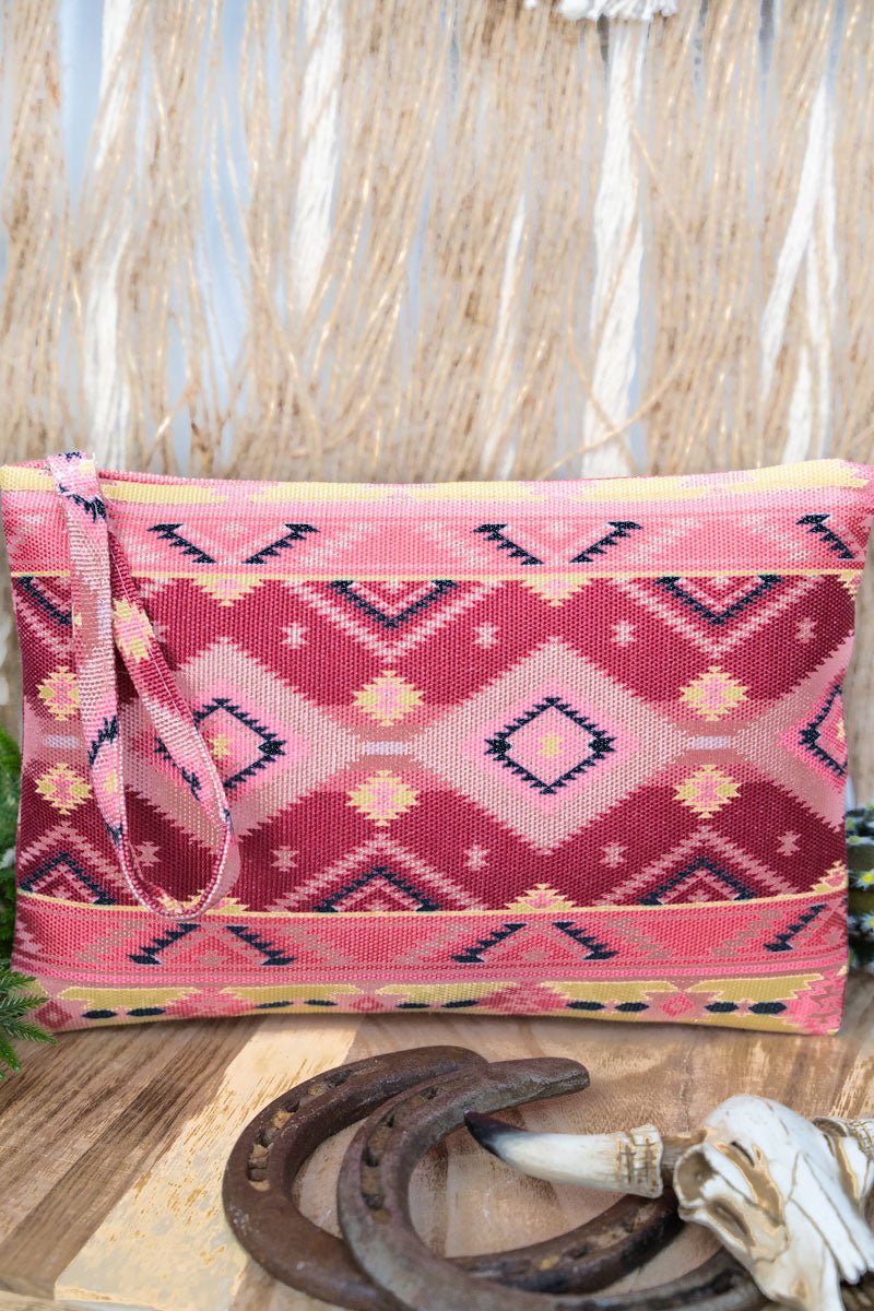 Women’s Aztec Style Wristlet Pouch