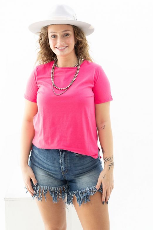 Lucky & Blessed Denim Shorts with Fringe Hems