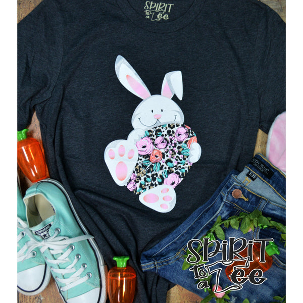 Women’s Easter Bunny with Floral Egg Tee