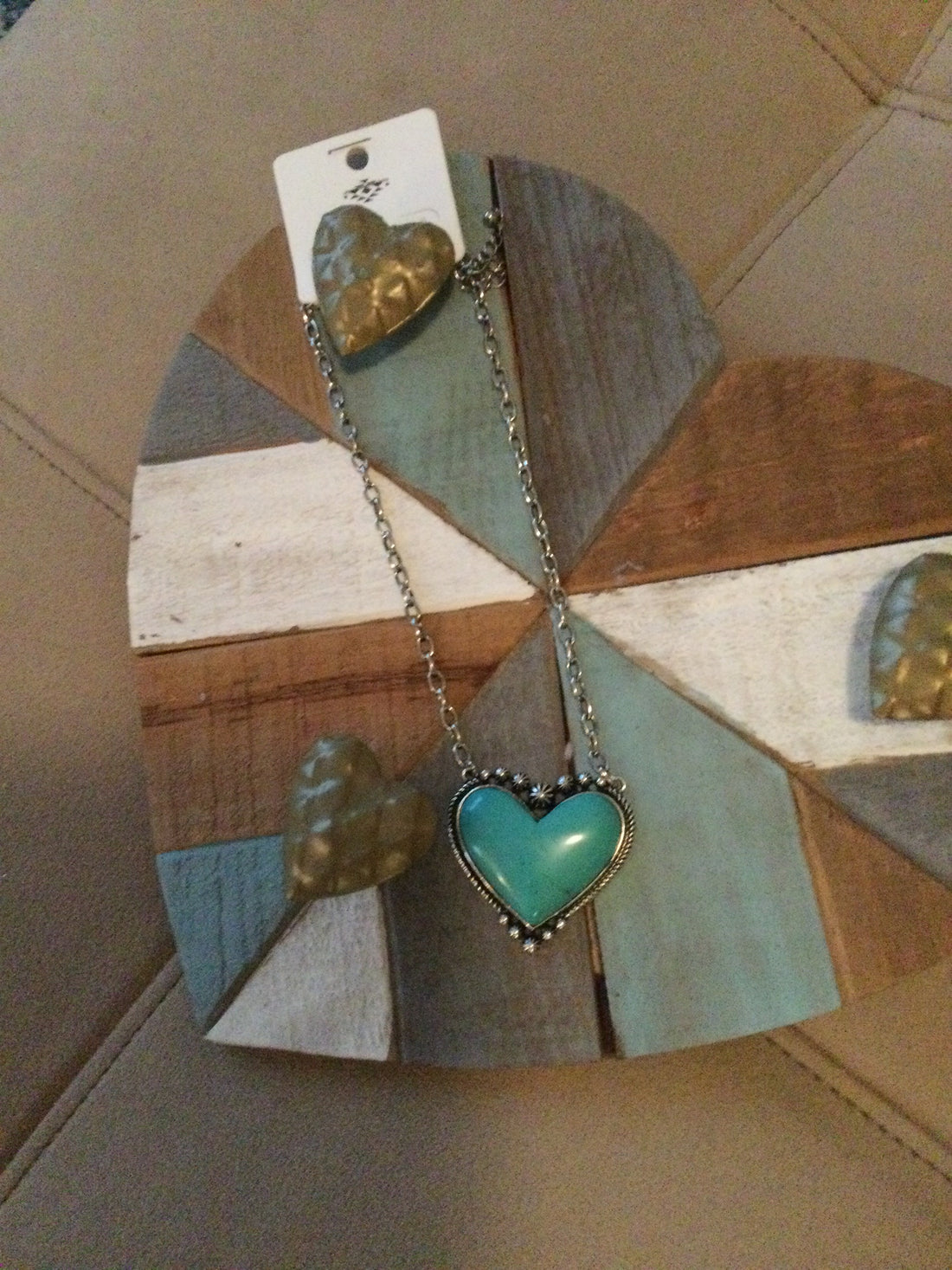 Turquoise Heart Pendant Necklace