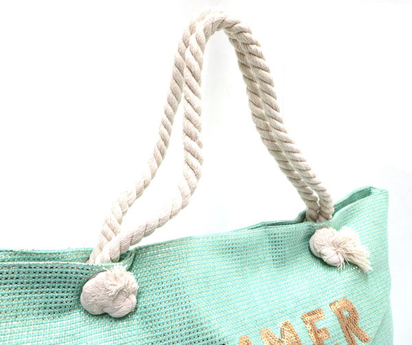 Summer Love Beach Tote with Rope Handles