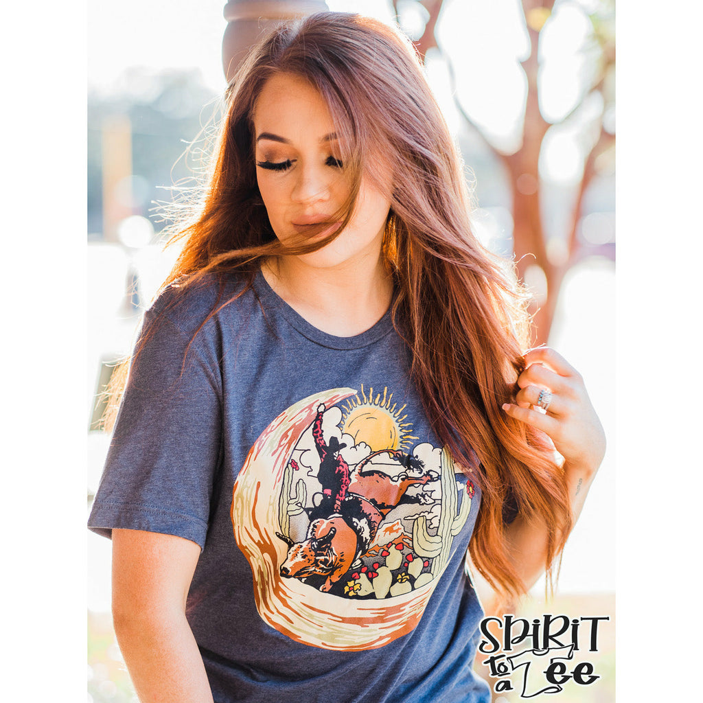 &quot;Take Me to the Moon&quot; Bull Rider Graphic T-Shirt