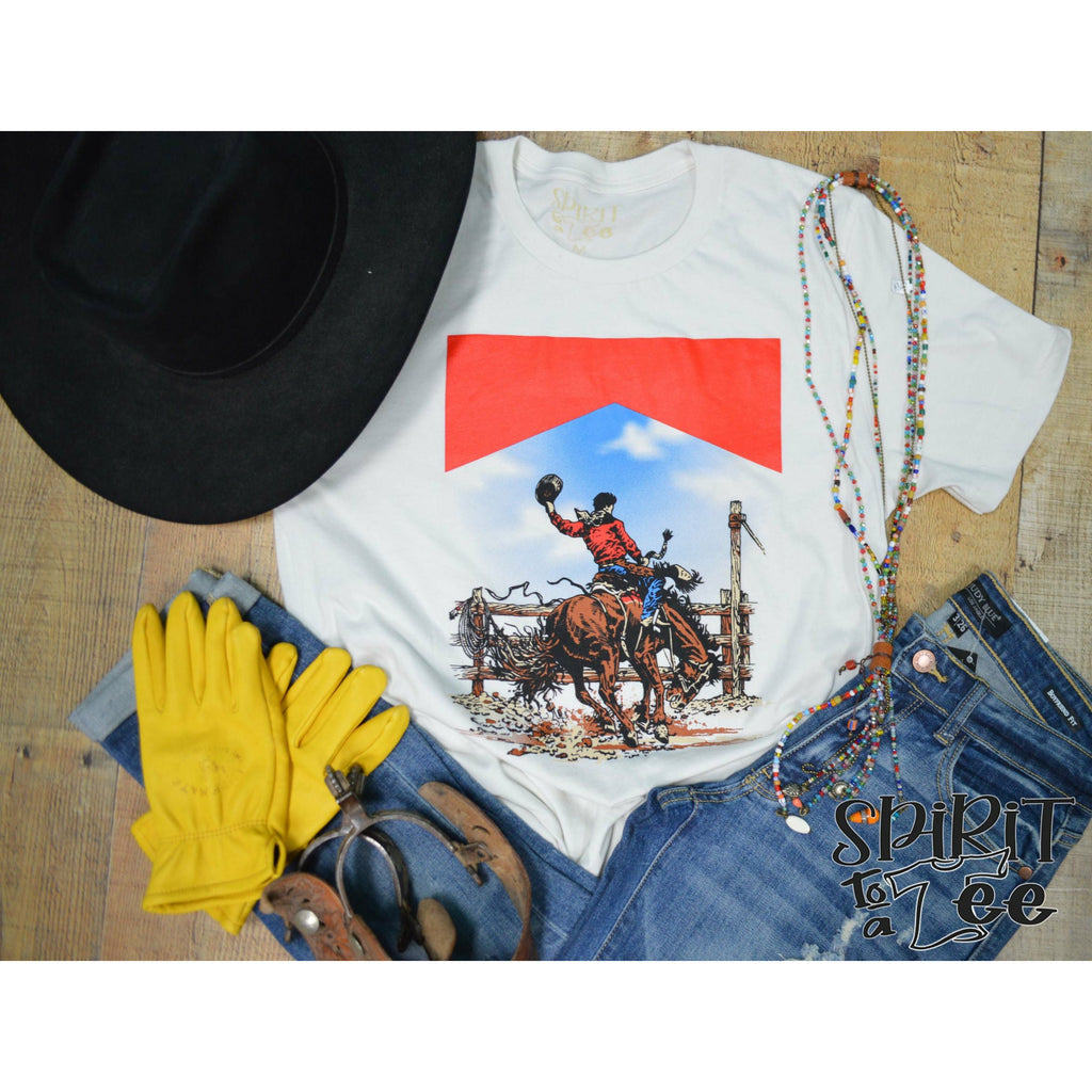 Women’s ‘Marlboro’ Bucking Cowboy Graphic Tee