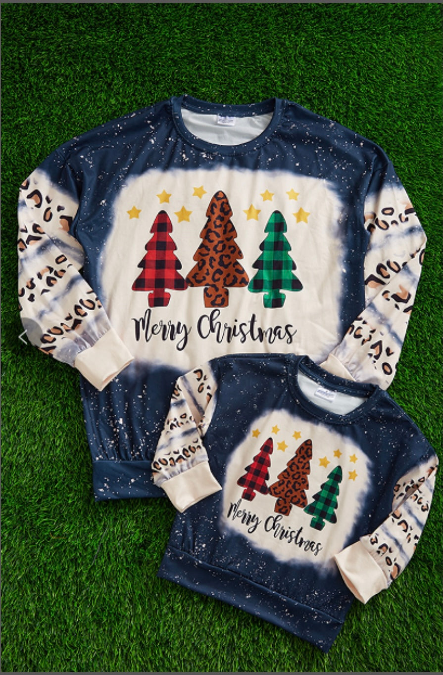 Merry Christmas, Mommy &amp; Me Christmas Tree Printed Sweatshirt