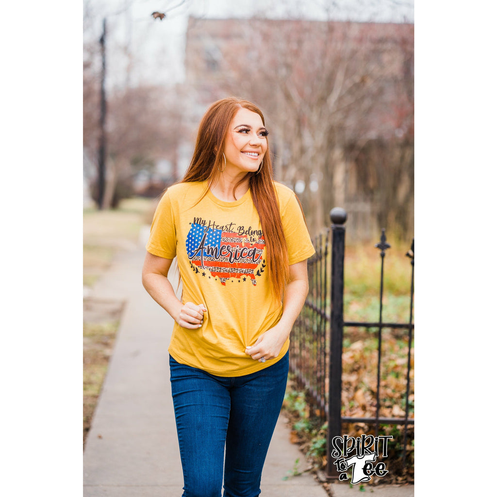 "My Heart Belongs to America" Graphic T-Shirt