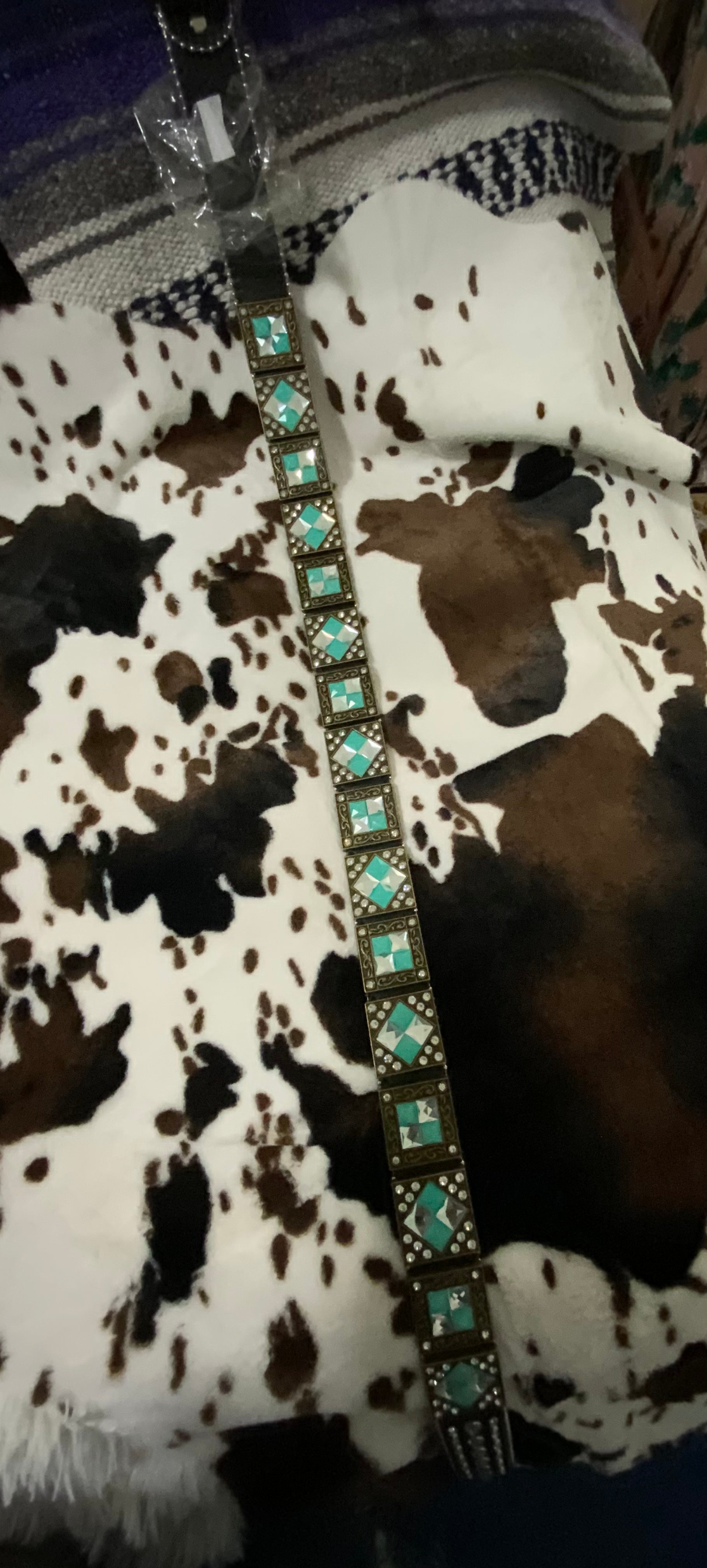 Concho view-Genuine Leather Blingy Belts with Rhinestones